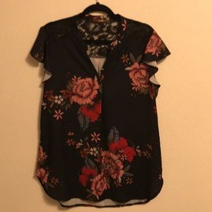 Floral blouse, Gaharu brand size US L worn twice